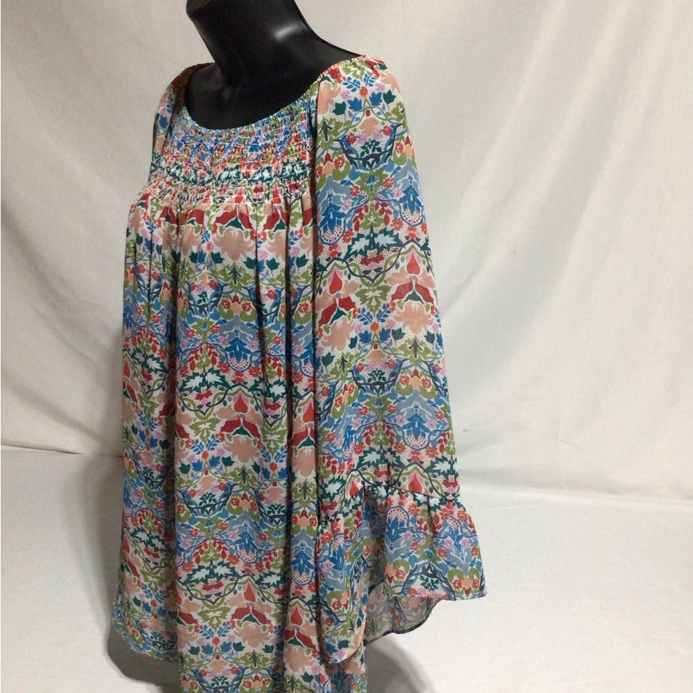 Valerie Steven’s, Elegant Floral Women's Bohemian Blouse 1X - Picture 2 of 12